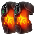 FlareMore Cordless Heated Knee Massager with Vibration, Heated Knee Brace Wrap, Heating Shoulder Brace Support Wrap for Knee Elbow, Heating Pad with 6 Heating Levels, 3 Massage Modes&Timer 2 Pack