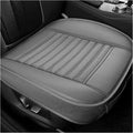 Sun Walker Cubierta para Asiento de Auto | Antideslizante en Cuero de Bambu con Bolsillos | Cojin Transpirable para Sedan, SUV y Camioneta (Gris)