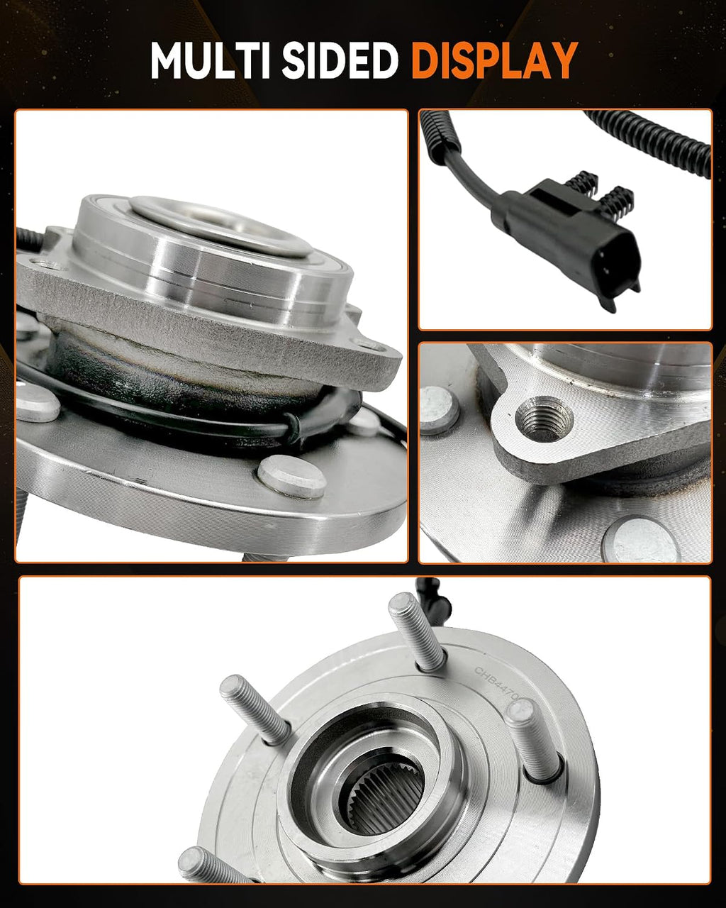 ILONPA 513273 Rodamiento y Cubo de Rueda Delantera 2 Piezas | Chrysler Town & Country, Dodge Grand Caravan, VW Routan | Con ABS