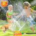 Aspersor de agua para niños pequeños con boquillas de rociado que se conecta a la manguera de agua de jardín al aire libre, juguetes al aire libre, juguetes 3-4 de verano, patio trasero, césped, patio, juguete de agua para niños de 3-5, 4-8