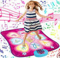 SUNLIN Dance Mat for Kids - LED Lights & Built-in Music - 3 Challenge Levels - Anti-Slip Heavy Duty Vinyl - Foldable 35.4"x36.6" - Adjustable Volume - Gift for Girls Ages 3-12