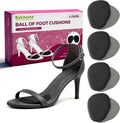 Almohadillas Metatarsales Bukihome para Mujer – 4 Pares Antideslizantes para Tacón y Sandalia (Negro)