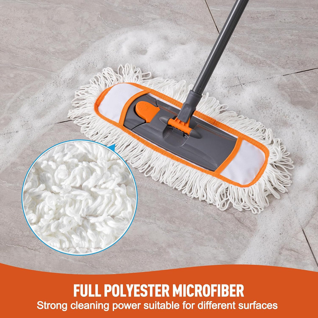 SOLO SE INCLUYEN 3 CABEZALES DE MICROFIBRAS-CLEANHOME Trapeadores para limpieza de suelos para maderas duras, mármol