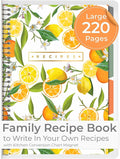 Libro de Recetas en Blanco SwiftCube – Carpeta 30 Anillos, 220 Recetas, 8 Divisores