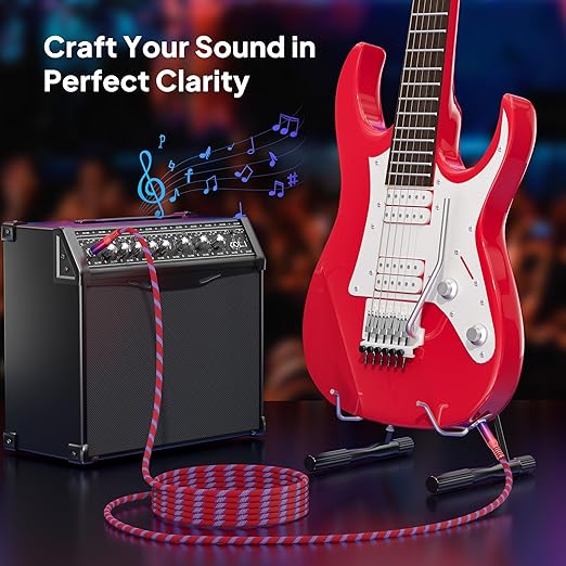 Cable de Guitarra Elebase TS Mono Macho a Macho x2 – Para Bajo Eléctrico y Guitarra Eléctrica