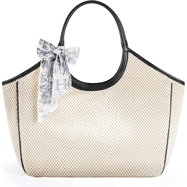 Bolsa de Mano Casual para Mujer – Grande, Tejida, Ideal para Playa, Viaje y Trabajo