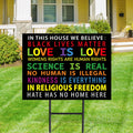 Estacas Decorativas de Metal para Jardín FYSUIMU Pride | In This House We Believe, Love is Love, BLM, Decoración Exterior