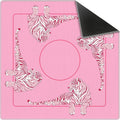 Tapete de Mahjong FDHSPAAM Tigre Rosa 31.5x31.5 Pulgadas | Estetica Preppy Antideslizante y Reductor de Ruido | para Mahjong Americano, Poker y Dominos