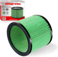 Filtro de cartucho de alto rendimiento Shop-Vac 90304/90344, compatible con la mayoría de aspiradoras Shop-Vac para sólidos y líquidos de 5 a 16 galones, filtro HEPA de alta eficiencia, lavable y reutilizable, 1 unidad.