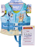 Chaleco salvavidas SwimWays Bluey, chaleco de natación para niños aprobado por la Guardia Costera de EE. UU., de 15 a 25 kg, color azul.