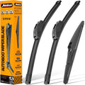 AUTOBOO Juego de escobillas limpiaparabrisas de 26" + 18" para Toyota Highlander 2020 2021 2022 2023 2024-2025 con escobilla trasera de 10 pulgadas - Calidad original de fábrica (Paquete de 3)
