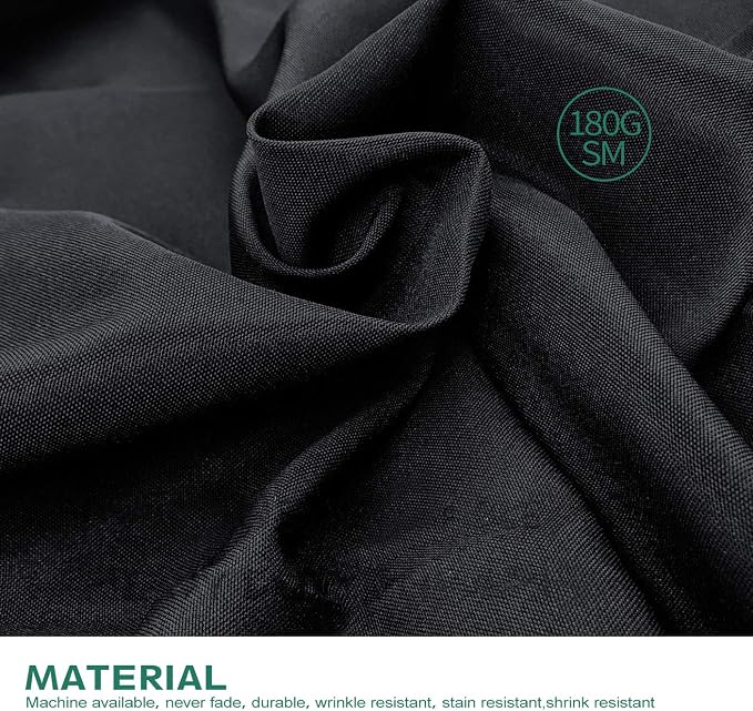Surmente Mantel negro para mesas redondas, manteles redondos de 108 pulgadas para bodas, banquetes o restaurantes