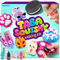 Taba Squishy Making Kit for Kids - DIY Craft Kit with 6 Character Molds - Glitter, Glow-in-Dark, Flocking Powder - Arts & Crafts for Ages 5-12 - Birthday Easter Gift for Girls & Boys
