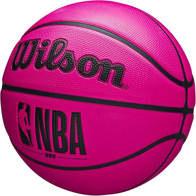 Wilson Balón de Baloncesto NBA DRV Rosa, Baloncesto Exterior con Alta Durabilidad y Excelente Agarre