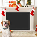 CADARA Fireplace Blocker Blanket Stops Heat Loss, Magnetic Fireplace Draft Stopper, Indoor Fire Place Draft Cover with Hook and Loop Tapes, Cold Air Blocker Save Energy, Black 42" W x 36" H