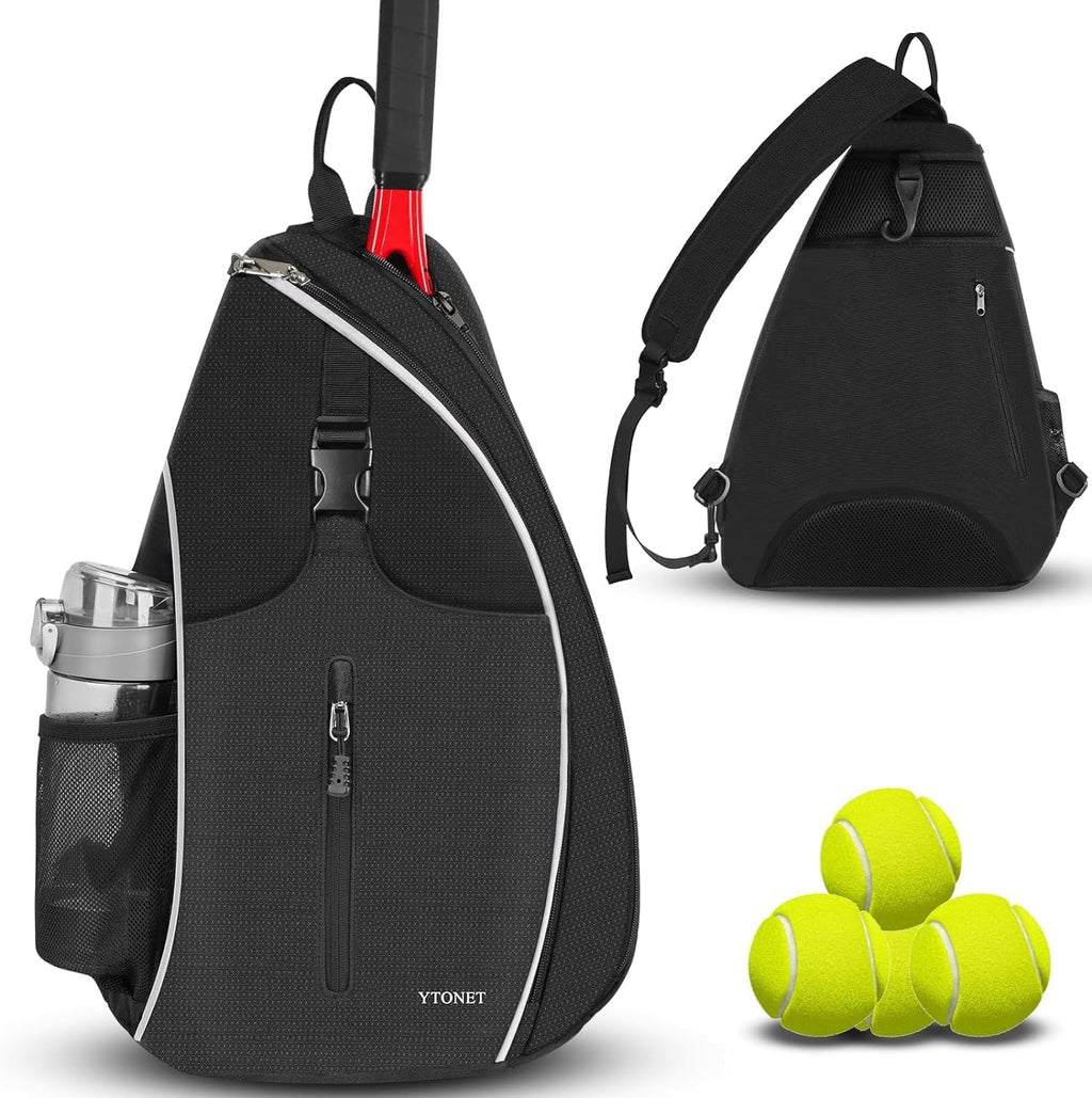 Bolsa de tenis Ytonet, mochila bandolera de tenis resistente al agua para hombres y mujeres, compatible con raquetas de bádminton y pickleball. 