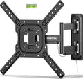Soporte de pared monTEK Full Motion para televisores y monitores planos y curvos de 23 a 65 pulgadas, soporte articulado giratorio e inclinable, VESA máximo de 400 x 400 mm, soporta hasta 35 kg, diseño de centrado perfecto.