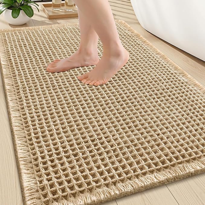 Smiry Tapete de baño de 30 x 20 pulgadas, extra suave, absorbente, antideslizante