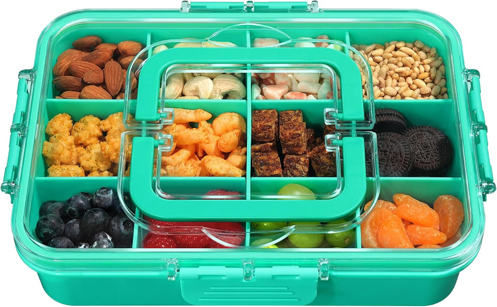 Snackle Box - Contenedor para niños, ajustable, 12 compartimentos