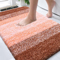 Tapete de Baño OLANLY de Microfibra Extra Suave y Absorbente 30x20 Pulgadas – Antideslizante, Secado Rápido y Lavable | Color Naranja