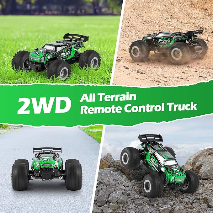 Carro de Control Remoto 1:18 Todo Terreno | Luces LED y 2 Baterías Recargables