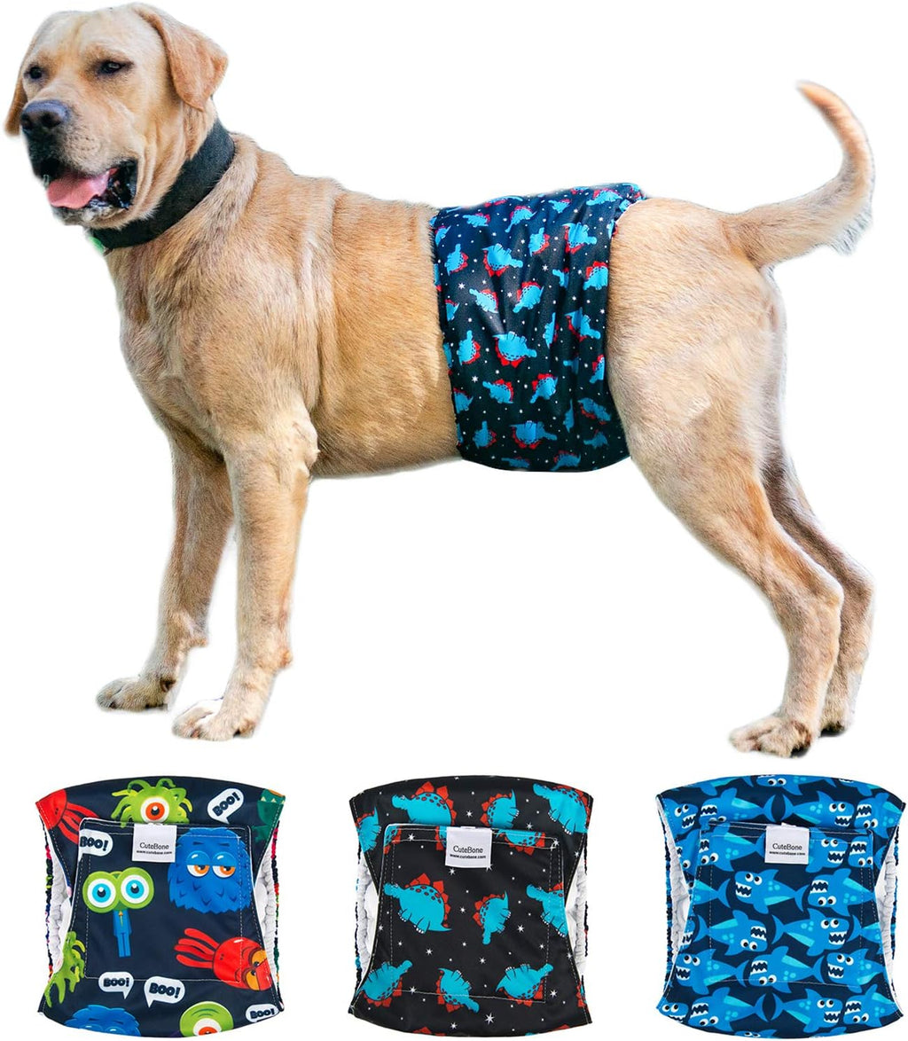 Pañales Lavables CuteBone para Perros Machos XL – Faja Abdominal Reutilizable | DM07XL