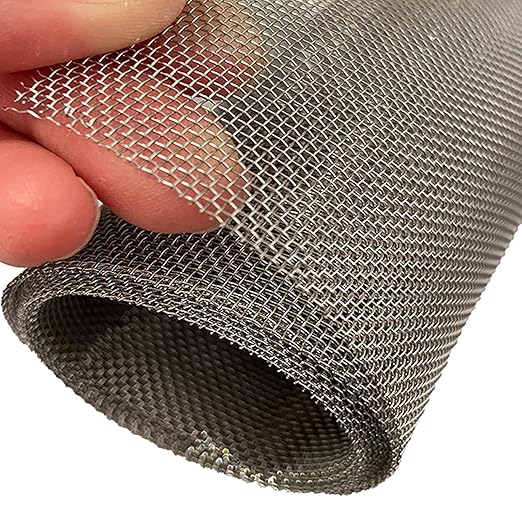 Pantalla de malla de alambre de acero inoxidable 304, 15.7 x 59 pulgadas, agujero de 1mm malla 20, sin óxido y resistente, fácil de cortar, malla metálica resistente al calor para ventilación, malla