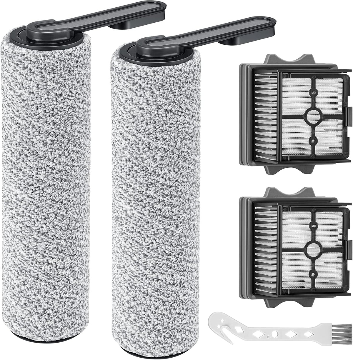 Repuestos Tineco Floor ONE S5 Combo – 2 Rodillos de Cepillo + 2 Filtros HEPA (Solo Compatible S5 Combo)
