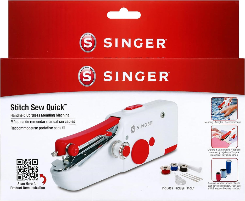 Máquina de coser portátil SINGER Stitch Sew Quick - Máquina de un solo hilo para reparaciones rápidas
