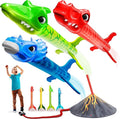 Ninja Blast Lanzacohetes de Juguete de Dinosaurio para Niños - Juguetes para Niños de 3-5, 5-7, 4-6 - Juguetes al Aire Libre para Niños de 4-8 Años - Regalo de Cumpleaños para Niño de 3 4 Años