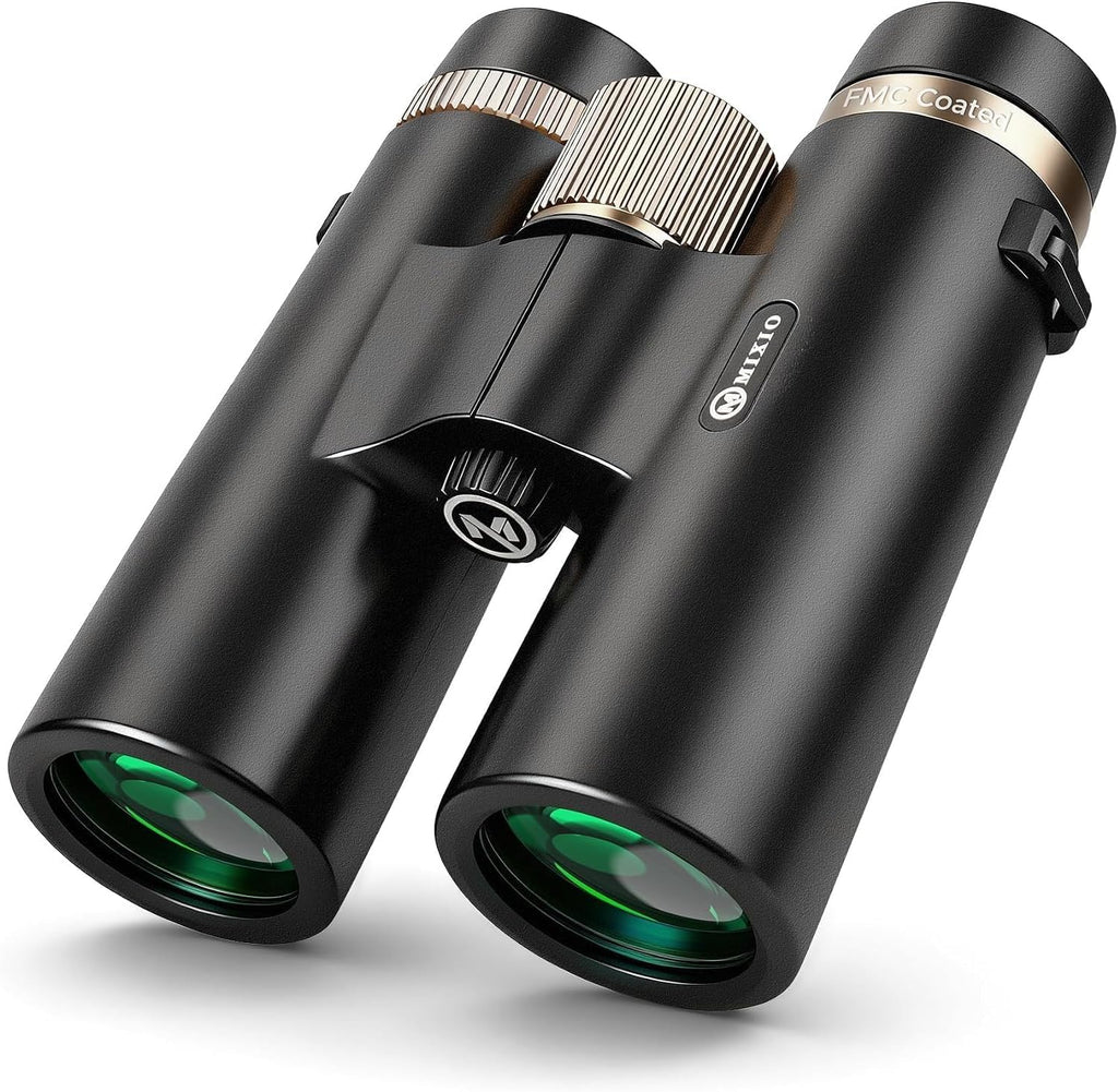 Prismáticos UHD 12x42 para adultos, de alta potencia, resistentes al agua, con amplio campo de visión y diseño compacto. Imprescindibles para caza, camping, cruceros, viajes, observación de aves y deportes.
