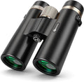 Prismáticos UHD 12x42 para adultos, de alta potencia, resistentes al agua, con amplio campo de visión y diseño compacto. Imprescindibles para caza, camping, cruceros, viajes, observación de aves y deportes.