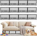 Abiglifty Bloqueador debajo del sofá, bloqueador debajo de la cama para mascotas, bloqueador ajustable debajo de los muebles con 30 lazos, evita que los gatos y los perros se escondan debajo de los muebles (negro)