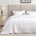 Love's cabin Colchas para cama Queen de color blanco, colcha suave de verano, colcha de microfibra ligera