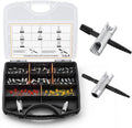 Kit completo de reemplazo de boquillas de engrase Dreyoo, herramienta de engrase Zerk para pistola de engrase, boquillas Zerk SAE y métricas, multiherramientas, tapas protectoras y surtido de herramientas de limpieza y extracción.