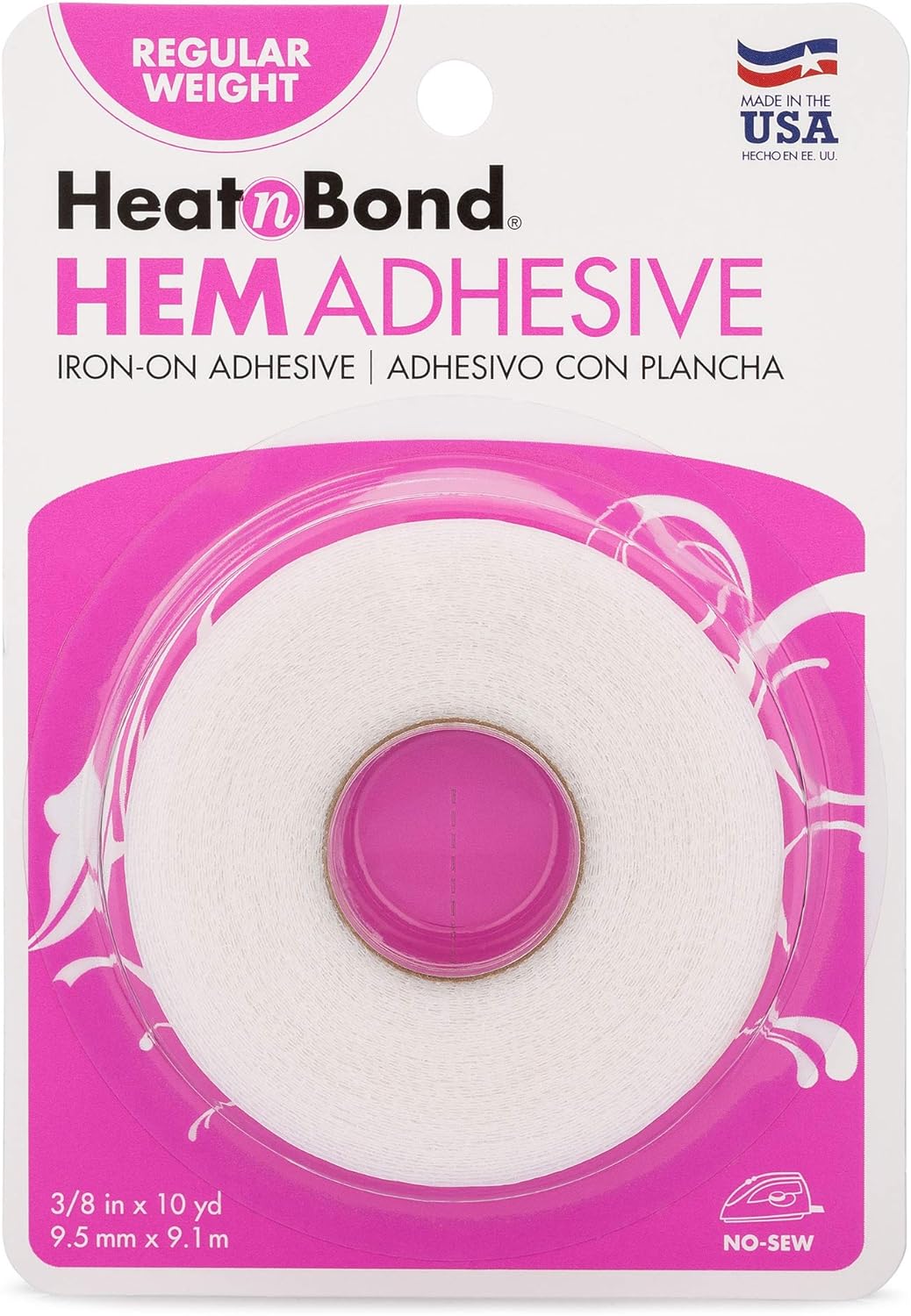 Adhesivo Termofusible HeatnBond Hem – Peso Regular, Blanco, Para Dobladillos sin Coser