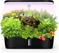 Sistema de cultivo hidropónico para jardín interior CYBSDF con 12 cápsulas, jardín de hierbas para interiores con luz LED de cultivo, altura ajustable hasta 30 cm, hidroponía para toda la familia.