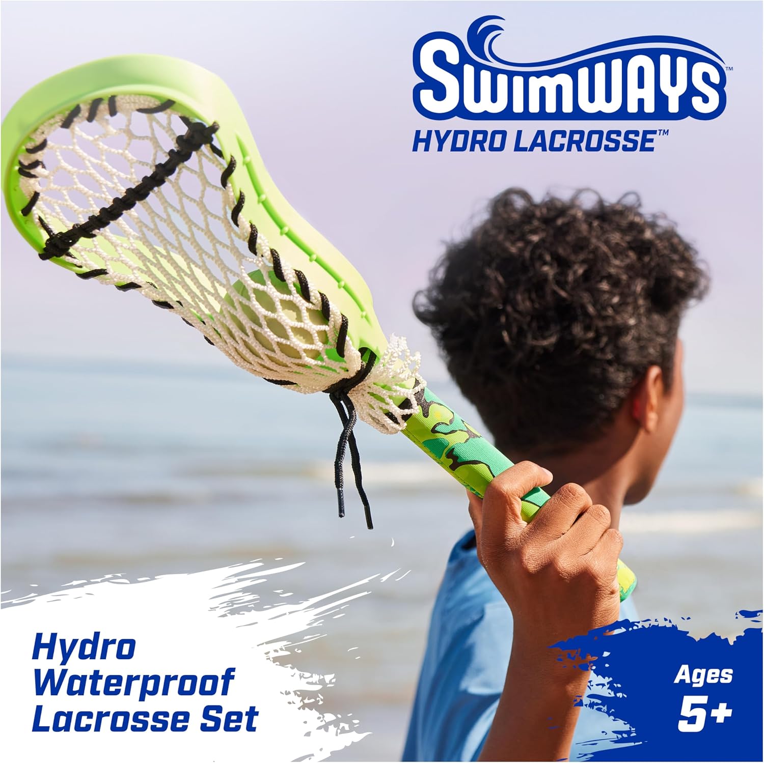 Set Lacrosse Acuático SwimWays Hydro — 2 Palos Impermeables para Piscina, Playa y Jardín (NO INCLUYE LA BOLA)
