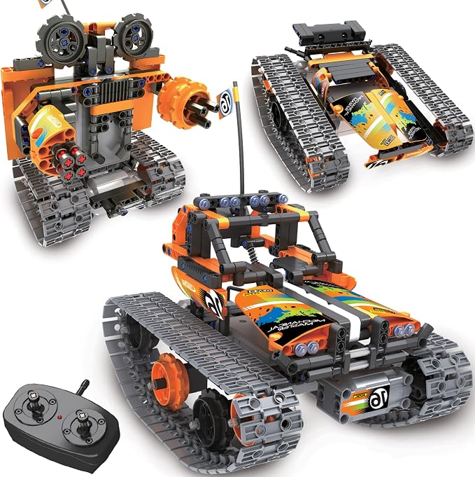 Juguetes de construcción a control remoto - Kit de robot STEM para niños de 8 a 14 años - Bloques 3 en 1 para construir autos o robots - Divertidos regalos de cumpleaños