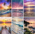 DOTSOPS Diamond Painting Kits Art Adults Painting Kit Crafts DIY 5D Diamond Art Packs Kits Full for Adults Beginner Home Wall Decoration Gift 11.8x15.7 Inches (6 Pack Turtle Dolphin)