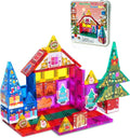 Enjoyjoy Mini azulejos magnéticos – 50 piezas de azulejos magnéticos de viaje 2025 juego de azulejos magnéticos portátiles sobre la marcha para niños de 4 a 8 años, bloques de construcción magnéticos