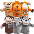 JOYIN 6-Piece Kids Hand Puppet Set with Working Mouth - Plush Animal Puppets for Show Theater, Storytelling, Educational Play - Perfect Gift for Toddlers and Kids