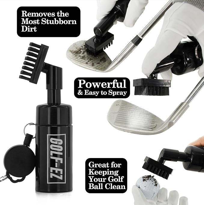 Golf-EZ Kit esencial de golf | Accesorios imprescindibles para golf - cepillo de agua de golf, toalla de golf, cepillo para palos de golf, marcador de pelota de golf