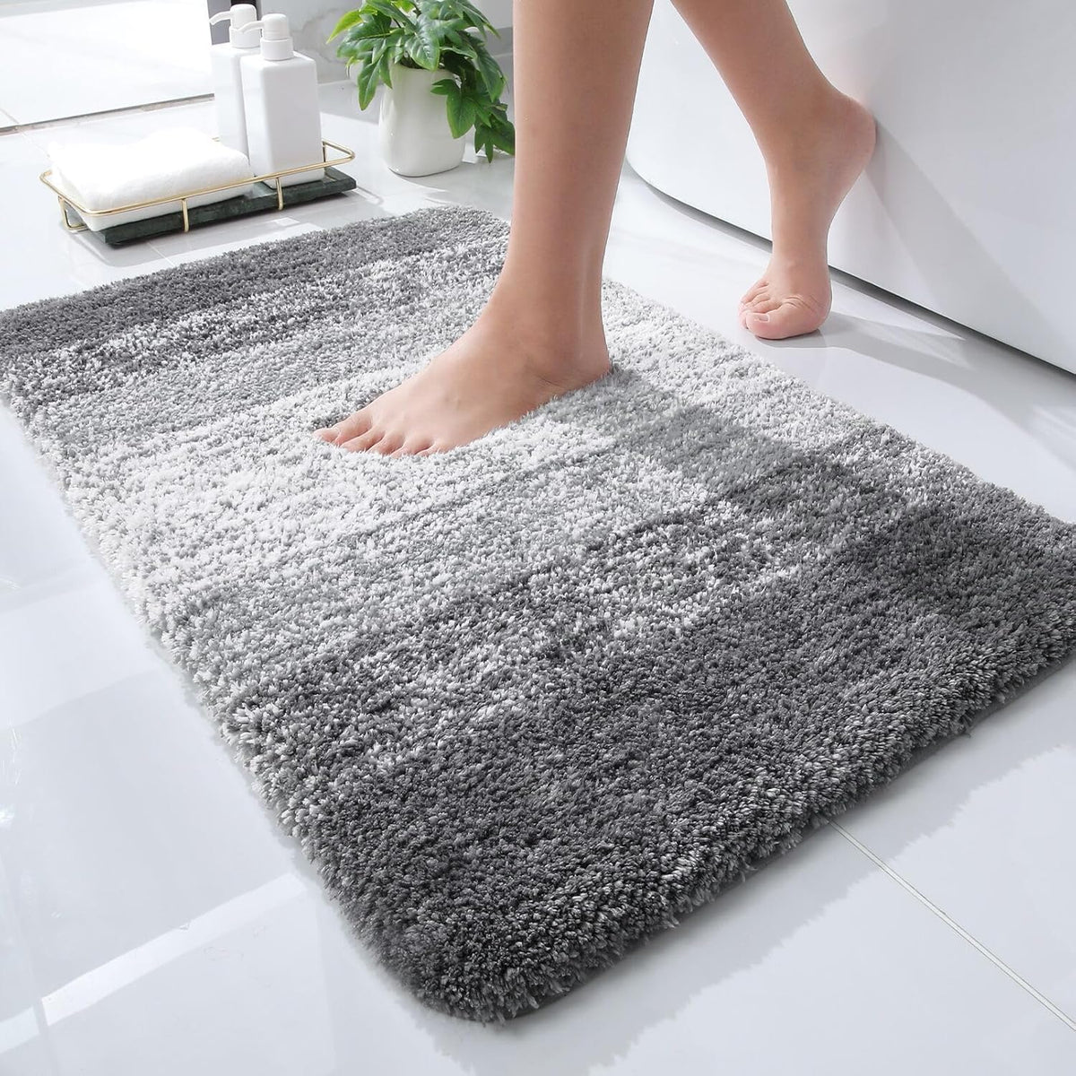 Tapete de Baño OLANLY 24x16 – Suave, Absorbente y Antideslizante