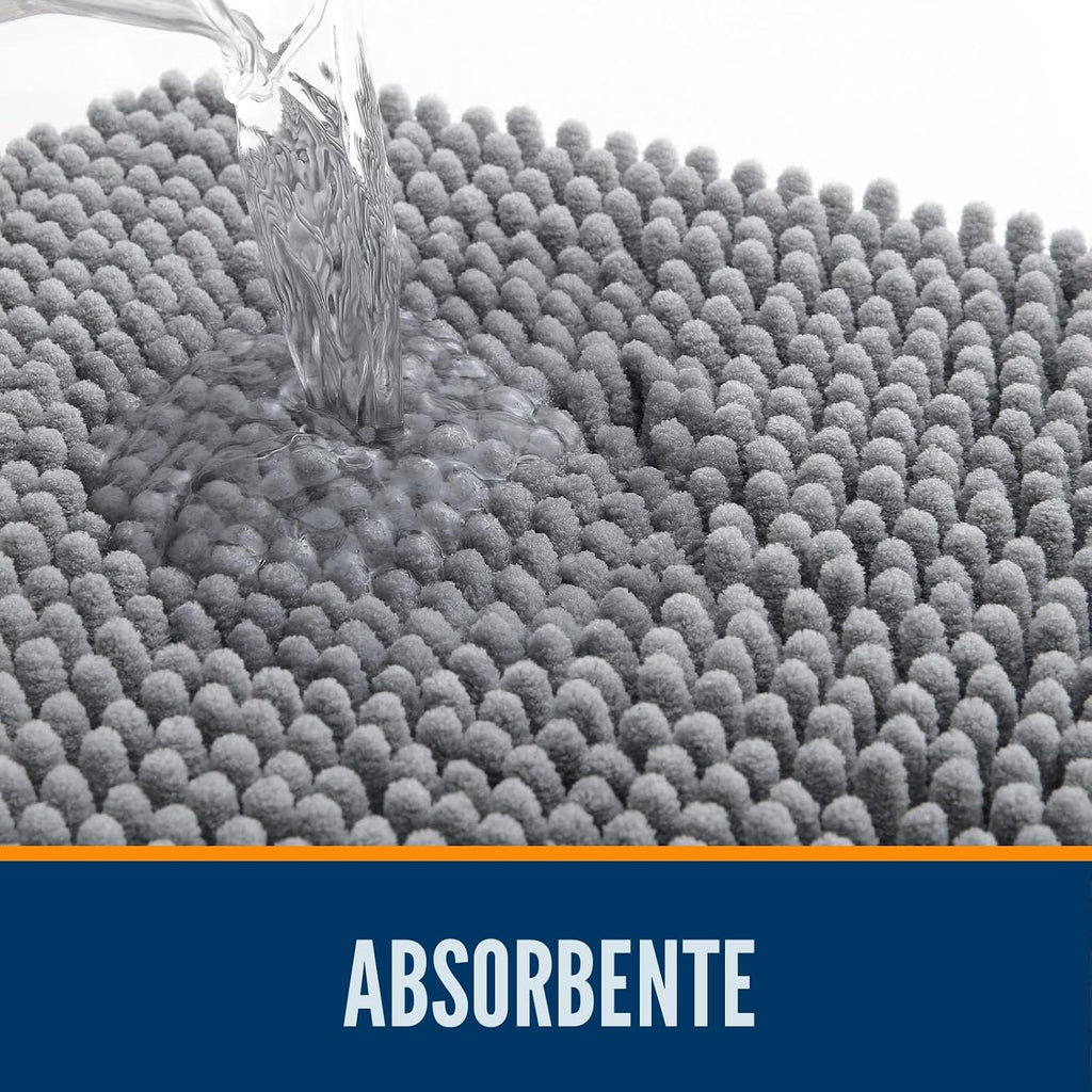 Alfombras de Baño 30x20, Alfombras de Baño Extra Suaves y Absorbentes de Chenilla, Parte Posterior de Goma de Secado Rápido, Alfombras de Baño Lavables a Máquina para Piso de Baño, Tina y Ducha