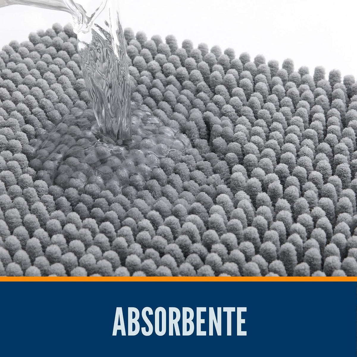Alfombras de Baño 30x20, Alfombras de Baño Extra Suaves y Absorbentes de Chenilla, Parte Posterior de Goma de Secado Rápido, Alfombras de Baño Lavables a Máquina para Piso de Baño, Tina y Ducha