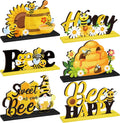 Centro de Mesa de Madera Abeja para Baby Shower 12 Piezas | Decoracion Honey Bee | Letreros de Mesa Gnomo Desmontables para Fiesta