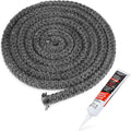 Sello de Repuesto para Estufa de Leña Stanbroil — Cuerda de Fibra de Vidrio con Grafito 5/8" x 84" + Cemento de Alta Temperatura