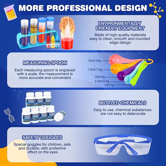 Kit de Ciencia para Niños | 80 Experimentos STEM con Disfraz de Científico