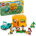 LEGO Animal Crossing Caravana de Leif y Tienda de Jardín - Juguete de construcción - Regalo de cumpleaños - Figura y set de juego de Animal Crossing para niños y niñas de 7 años en adelante - 77054